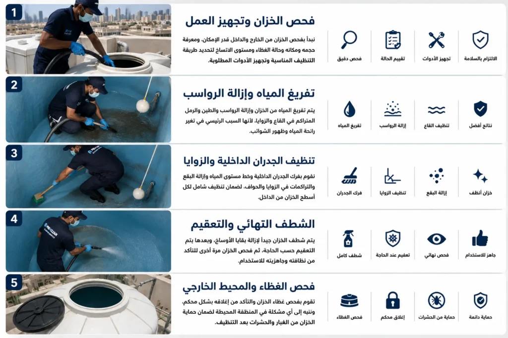 تنظيف خزانات مياه