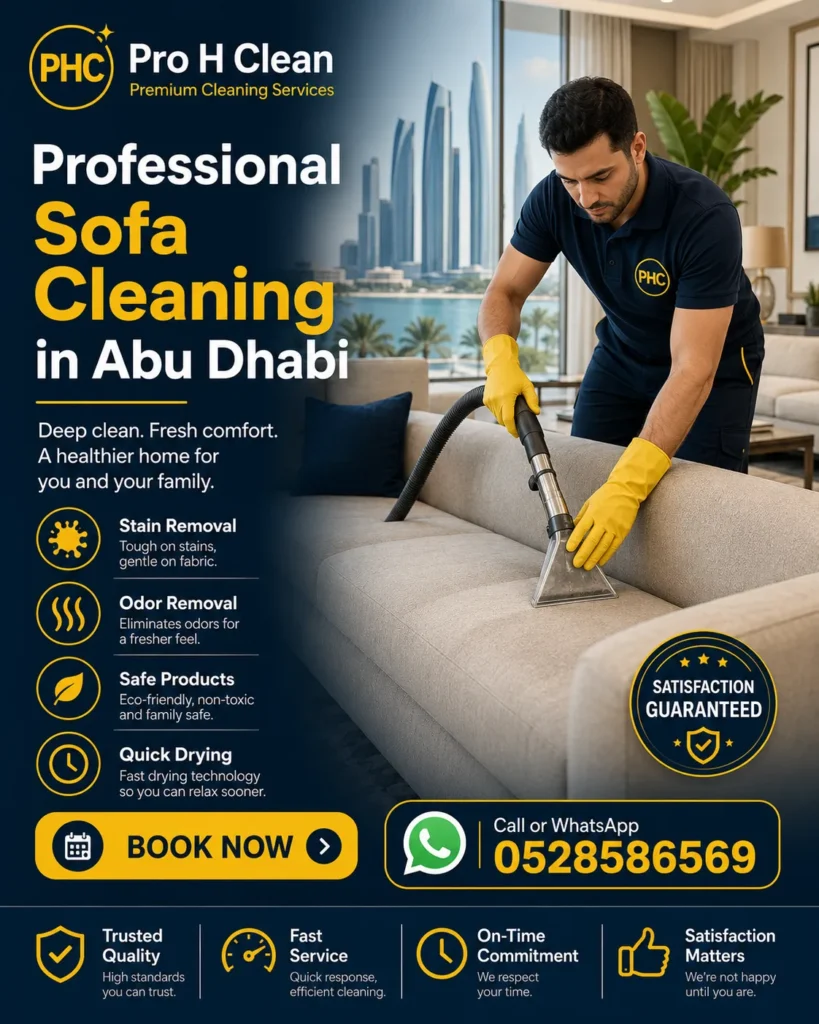 Sofa cleaning in Abu Dhabi