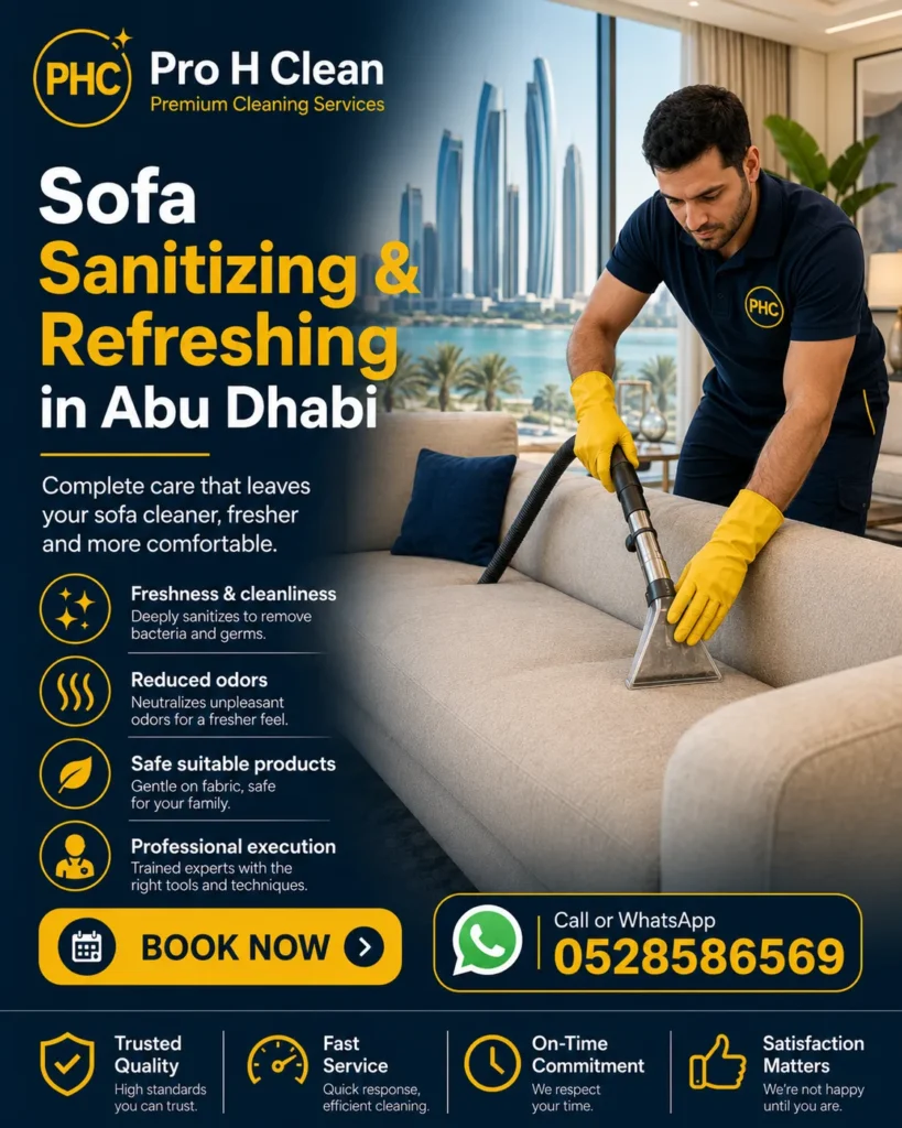 Sofa cleaning in Abu Dhabi